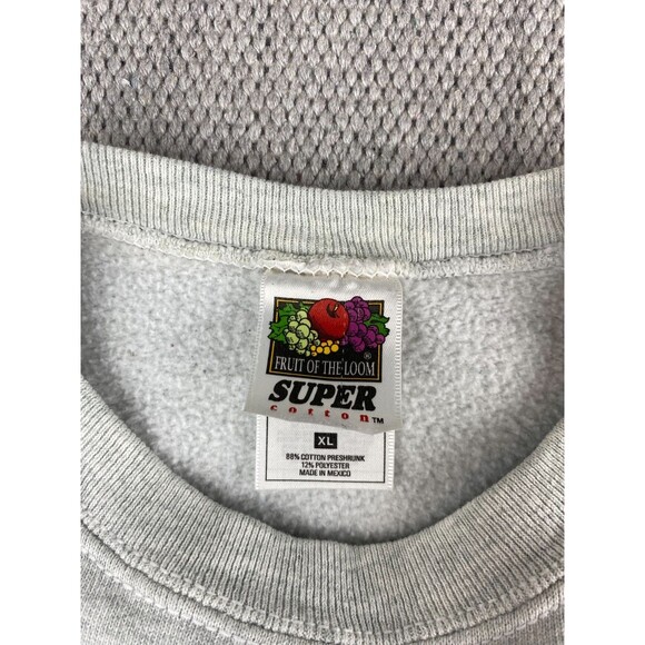 Vtg 90’s Monticello Thomas Jefferson Grey Sweatshirt XL Medium Fruit of the Loom - Picture 6 of 9